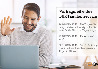 Familienfreundliches Unternehmen, BUK Familienservice, Online Vortragsreihe, Mitarbeiter