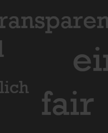 Werte Werte: transparent, schnell, einfach, leidenschaftlich, fair und sicher